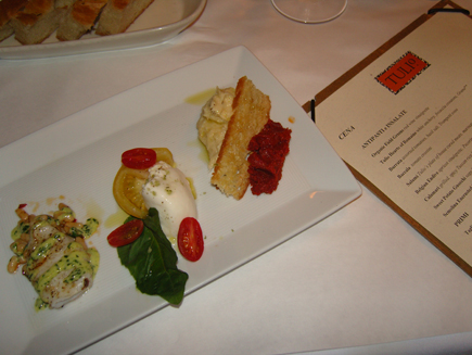 A sumptuous appetizer plate from Tulio restaurant in Seattle. 