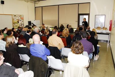 Braiden Rex-Johnson was one of the speakers at the Second Annual Careers in Wine Symposium held at South Seattle Community College.