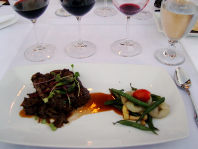 The Ribeye prepared two ways wowed at the Justin winemaker dinner at Yarrow Bay Grill. 
