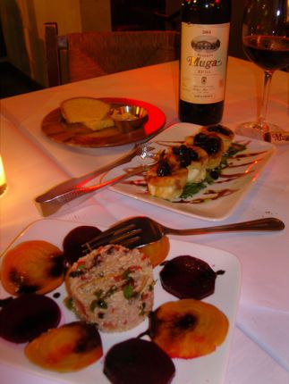 Beet Salad and Blue Cheese Soufflés shine at Tango. 