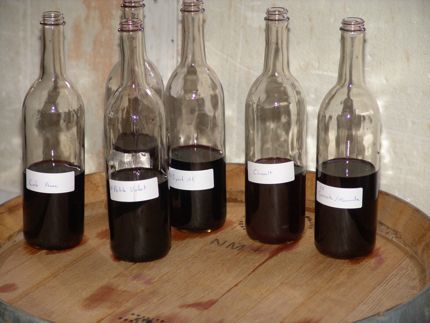 Barrel samples at Sawtooth Winery in Idaho. 