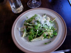 The lovely Artichoke Salad at Urbane was a taste of spring.