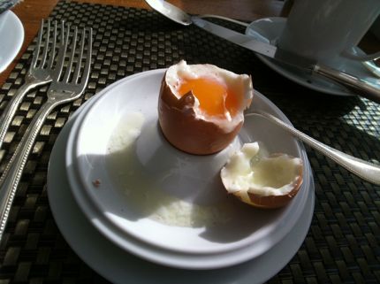 Three-minute boiled egg aboard seabourn quest ship