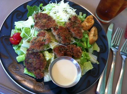 Rhodendron cafe fried oyster caesar salad